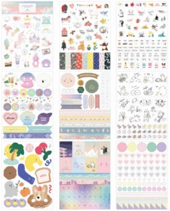 Iconic Paper Planner Stickers [9 Sheets] -Stationery Sale Store decostickers