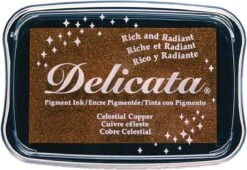 Tsukineko Delicata Metallic Ink Pad -Stationery Sale Store delicata ink pad celestial copper