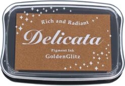 Tsukineko Delicata Metallic Ink Pad -Stationery Sale Store delicata ink pad golden glitz 36b1e180 c937 43f9 9465 d37ed48a096d