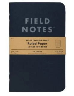 Field Notes 'Pitch Black' Notebook A5 [2 Pack] -Stationery Sale Store field notes pitch black large notebook 2 pack ruled paper p20232 115773 zoom