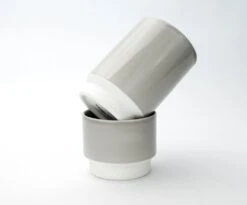 Asemi Hasami Cups Small - Light Grey