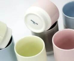 Asemi Hasami Cups Small - Light Pink -Stationery Sale Store hasami pastel colours 3 2