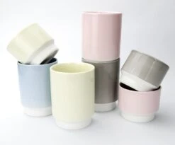 Asemi Hasami Cups Small - Light Blue 5 Asemi Hasami Cups Small - Light Blue -Stationery Sale Store hasami pastel colours 1