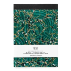 Hightide Attache Letterpress Printed Memo Pad A5 [81.4gsm] -Stationery Sale Store hightide attache letterpress memo pad or012 green A5 1500x1500 1