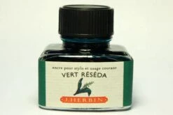 J Herbin Fountain Pen Ink Bottle -- Vert Reseda : Reseda Green