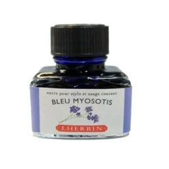 J Herbin Fountain Pen Ink Bottle -- Bleu Myosotis : Forget Me Not Blue