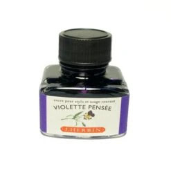 J Herbin Fountain Pen Ink Bottle -- Violette Penseé : Violet