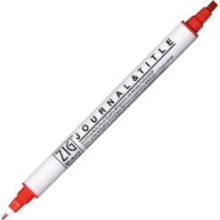 Kuretake ZIG Memory System JOURNAL & TITLE Dual-Tip Pen -Stationery Sale Store kuretake zig journal title pure red 020