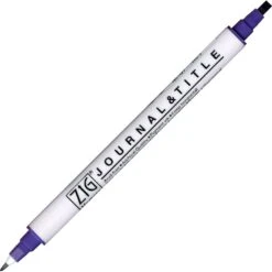 Kuretake ZIG Memory System JOURNAL & TITLE Dual-Tip Pen -Stationery Sale Store kuretake zig journal title pure violet 080