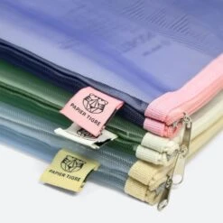 Papier Tigre Mesh Pocket [Medium] -Stationery Sale Store mesh pocket m light blue 7
