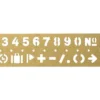 TRAVELER'S Company Brass Stencil Bookmark [Numbers]