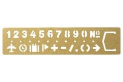 TRAVELER'S Company Brass Stencil Bookmark [Numbers]