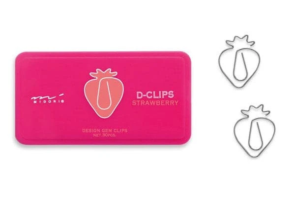 Midori D-Clips -- Strawberry 1 Midori D-Clips -- Strawberry