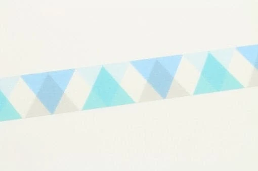 MT Masking Tape 1P Deco - Triangle And Diamond Blue 3 MT Masking Tape 1P Deco - Triangle And Diamond Blue - Image 3
