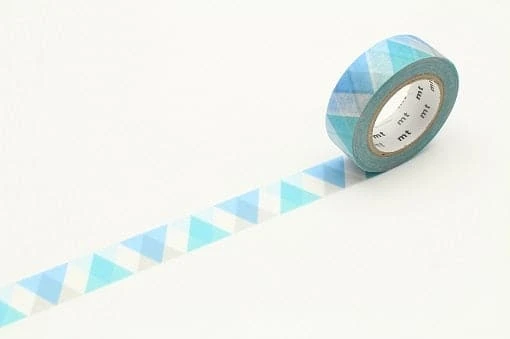 MT Masking Tape 1P Deco - Triangle And Diamond Blue 1 MT Masking Tape 1P Deco - Triangle And Diamond Blue