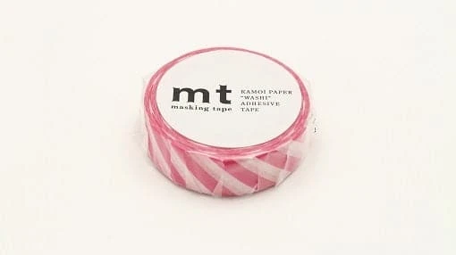 MT Masking Tape 1P Deco - Stripe Magenta 2 MT Masking Tape 1P Deco - Stripe Magenta - Image 2
