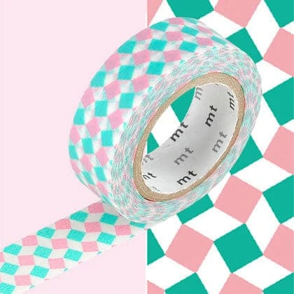 MT Washi Masking Tape -- Square Pink 3 MT Washi Masking Tape -- Square Pink - Image 3