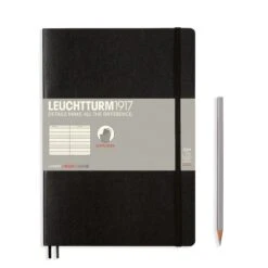 Leuchtturm1917 Softcover Notebook B5 - Black -Stationery Sale Store notebook composition b5 softcover 123 numbered pages black ruled