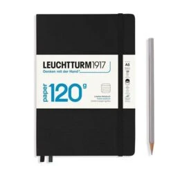 LEUCHTTURM1917 120g Notebook Edition Medium - A5 (Plain, Dotted, Lined) -Stationery Sale Store notebook medium a5 edition 120 hardcover 203 numbered pages black ruled