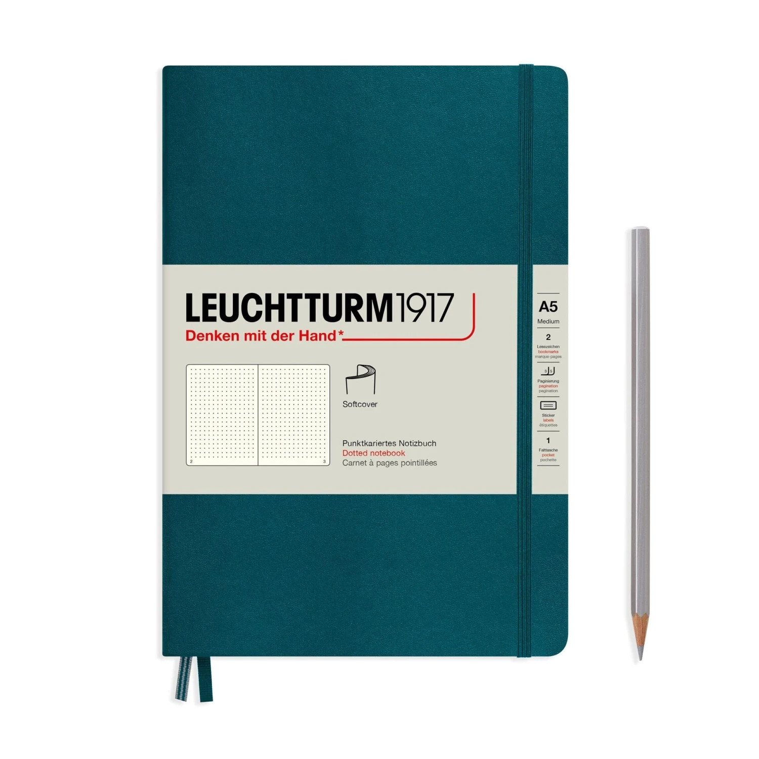 Leuchtturm 1917 Softcover A5 Notebook - Pacific Green 1 Leuchtturm 1917 Softcover A5 Notebook - Pacific Green