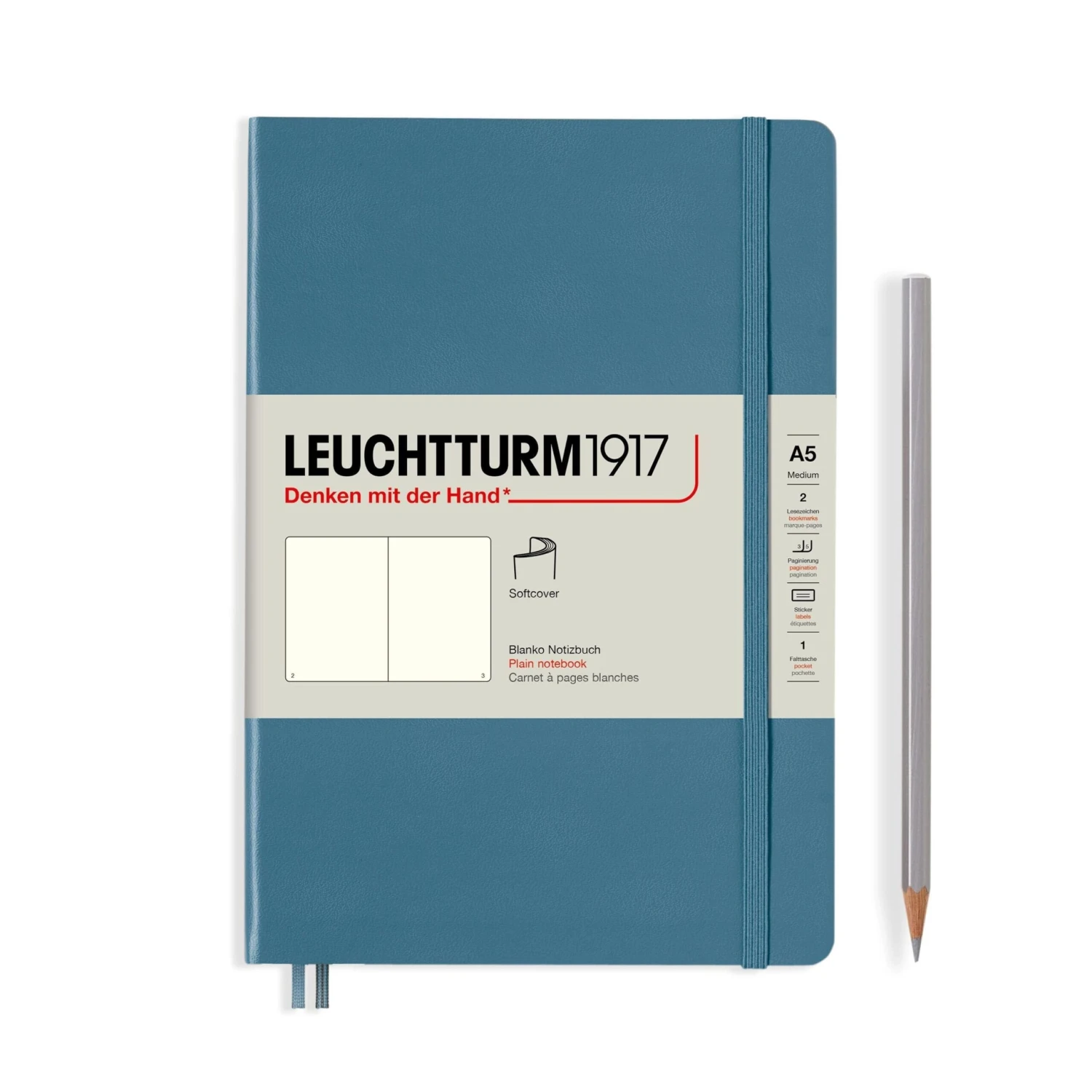 Leuchtturm 1917 Softcover A5 Notebook - Stone Blue 1 Leuchtturm 1917 Softcover A5 Notebook - Stone Blue