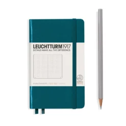 Leuchtturm 1917 Notebook, A6 - Pacific Green 5 Leuchtturm 1917 Notebook, A6 - Pacific Green -Stationery Sale Store notebook pocket a6 hardcover 187 numbered pages pacific green dotted 2 scaled