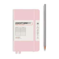 Leuchtturm 1917 Notebook, A6 - Powder 5 Leuchtturm 1917 Notebook, A6 - Powder -Stationery Sale Store notebook pocket a6 hardcover 187 numbered pages powder ruled 2 scaled
