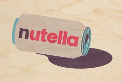 WOODHI Wooden Postcard - Brand Mix Nutella