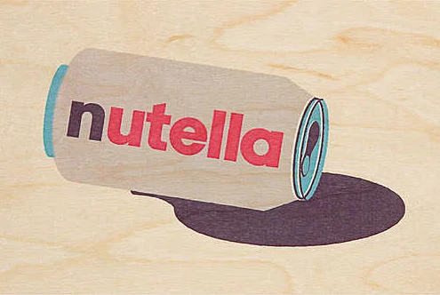 WOODHI Wooden Postcard - Brand Mix Nutella 1 WOODHI Wooden Postcard - Brand Mix Nutella
