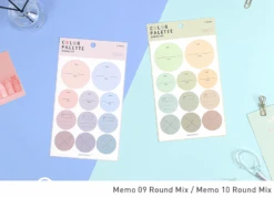 Paperian Colour Palette Stickers - Memo -Stationery Sale Store paperian color palette sticker memo round mix