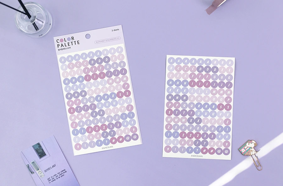 Paperian Colour Palette Stickers - Alphabet & Numbers 8 Paperian Colour Palette Stickers - Alphabet & Numbers - Image 8