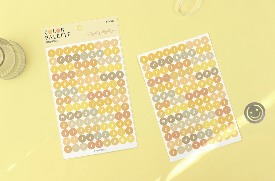Paperian Colour Palette Stickers - Alphabet & Numbers 9 Paperian Colour Palette Stickers - Alphabet & Numbers - Image 9