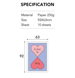 Paperian Kind Message Card Set (10 Cards) -Stationery Sale Store paperian kind message 03