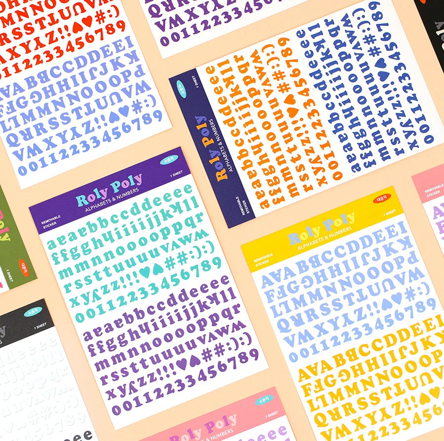 Paperian Roly Poly Alphabets & Numbers Sticker Set 2 Paperian Roly Poly Alphabets & Numbers Sticker Set - Image 2