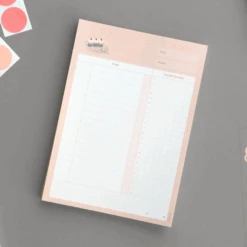 Iconic Daily Planner Memo Pad -Stationery Sale Store peach