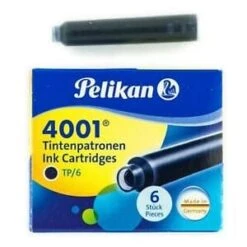 Pelikan 4001 Fountain Pen Ink Cartridges (Pack Of 6) -Stationery Sale Store pelikan blueblack
