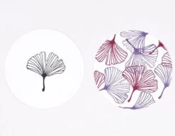 Perlenfischer Stamp - Ginkgo Leaf -Stationery Sale Store perlenfischer a185 ginkgoblatt outline stempel 03