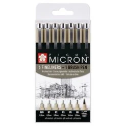 Sakura Pigma Micron Black Set 6+1
