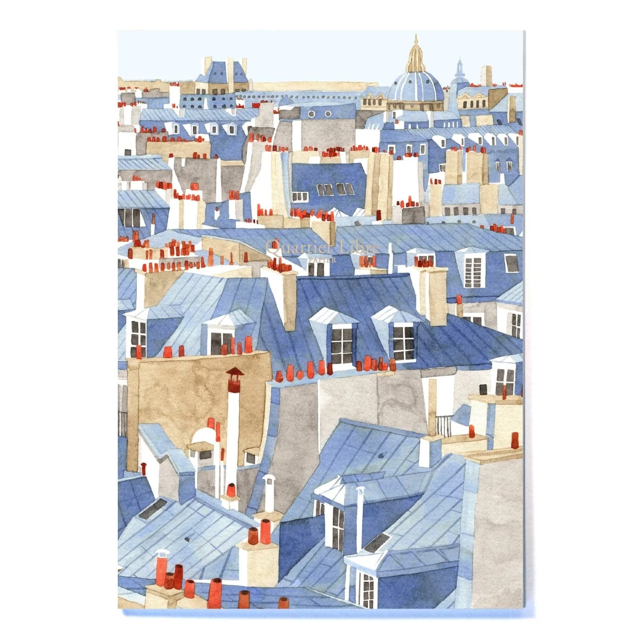 Quartier Libre Papier Notebook (A5, Lined) - Toits De Paris 1 Quartier Libre Papier Notebook (A5, Lined) - Toits De Paris