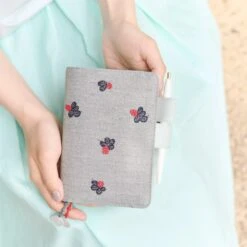 Hobonichi 2024 A6 Planner Cover [Minä Perhonen: Light Berry Green] -Stationery Sale Store slide 01 16