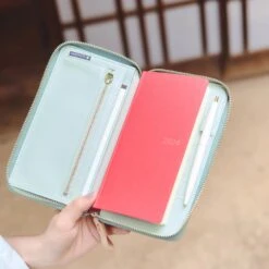 Hobonichi 2024 Weeks Zipper Cover [Minä Perhonen: Light Berry Green] -Stationery Sale Store slide 02 22