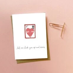 You've Got Pen On Your Face 'Let Me Lick You Up And Down' Greeting Card
