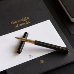 Ystudio Brassing - Rollerball Pen (Black) -Stationery Sale Store stat 39 brassing rollerball pen 6