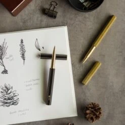 Ystudio Brassing - Rollerball Pen (Black) -Stationery Sale Store stat 39 brassing rollerball pen 7