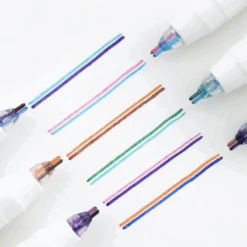 Iconic Double Line Pen [Forest] 3 Pack -Stationery Sale Store swatches both