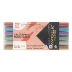 Kuretake ZIG Memory System Calligraphy Metallic Colours (Set Of 6 Colors)