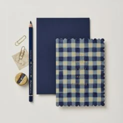 Wanderlust Blue Gingham Birthday Card
