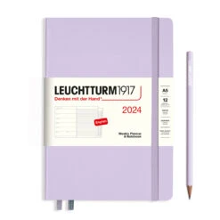 Leuchtturm1917 2024 Weekly Planner & Notebook (A5) -Stationery Sale Store weekly planner notebook medium a5 2024 with booklet lilac english 9d636243 f739 4a7a 924d 6a6b4365c350