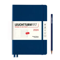 Leuchtturm1917 2024 Weekly Planner & Notebook (A5) -Stationery Sale Store weekly planner notebook medium a5 2024 with booklet navy english 679135eb 7486 4df8 ba45 577a6e961e5d