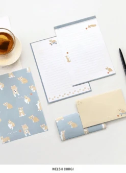 Iconic Pattern Letter Set V.2 -Stationery Sale Store welsh corgi 1